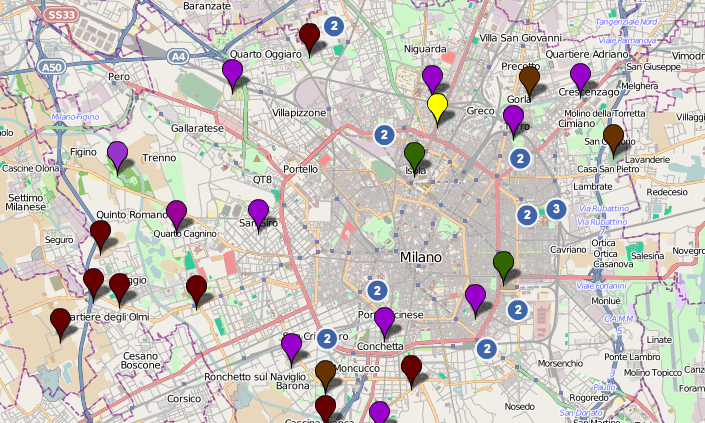 Mappa orti Milano